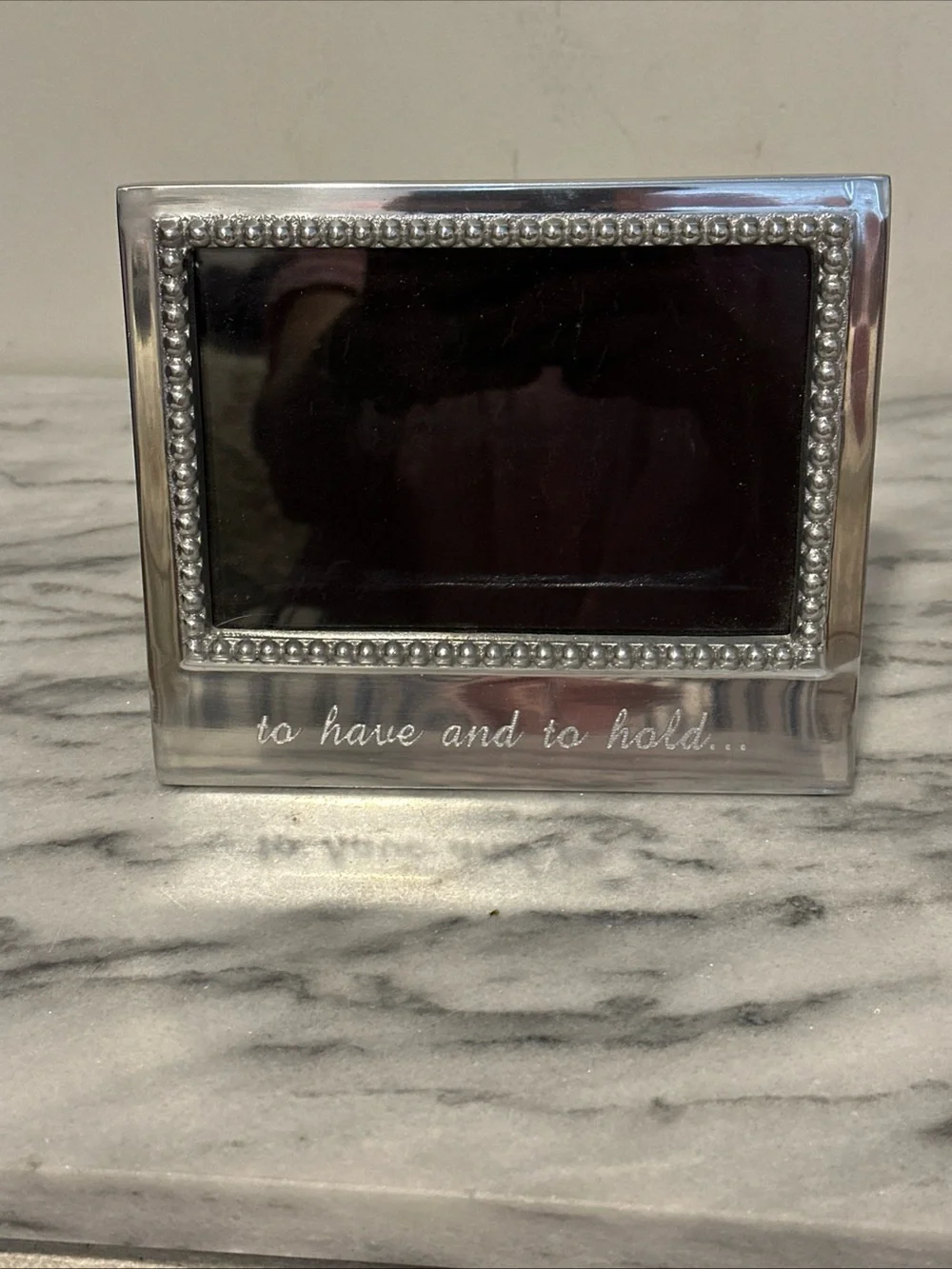 Mariposa “To Have and To Hold “ Silver Beaded Photo Frame 4x6”